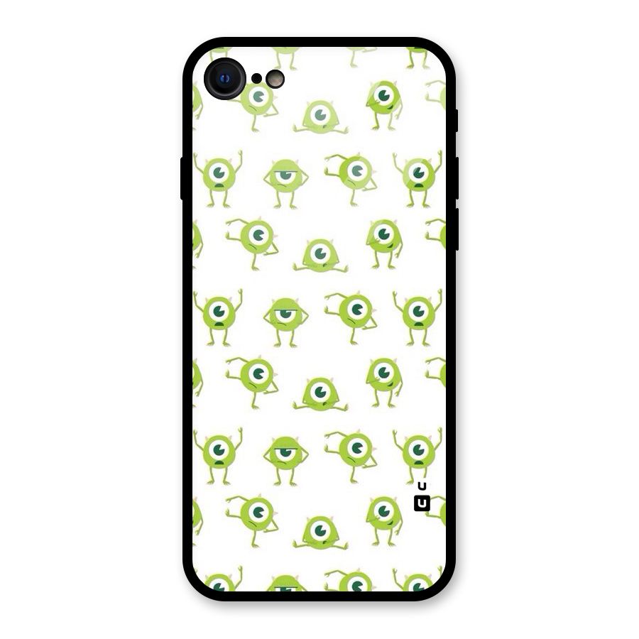 Crazy Green Maniac Glass Back Case for iPhone SE 2022