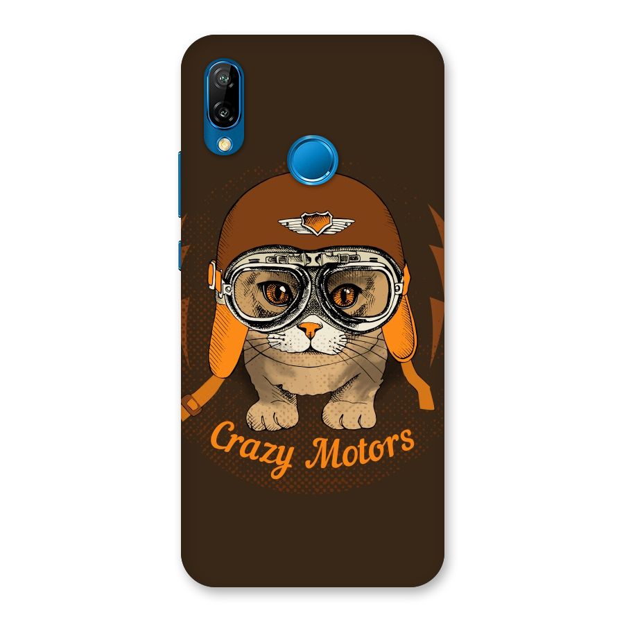 Crazy cat Back Case for Huawei P20 Lite