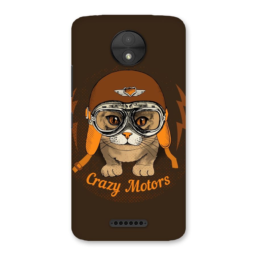 Crazy cat Back Case for Moto C