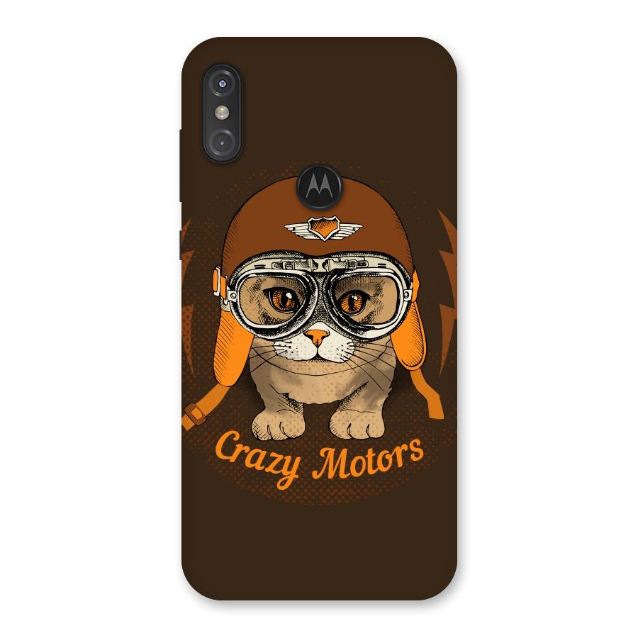 Crazy cat Back Case for Motorola One Power