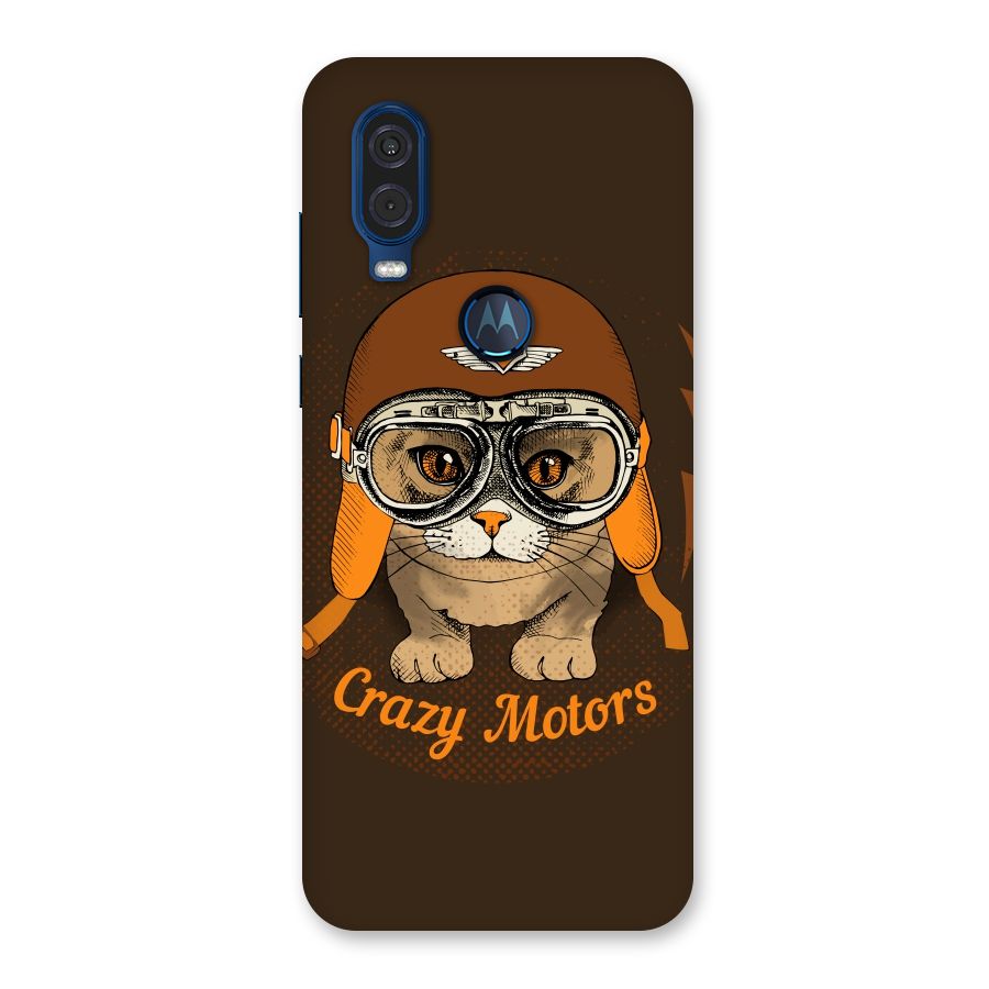 Crazy cat Back Case for Motorola One Vision