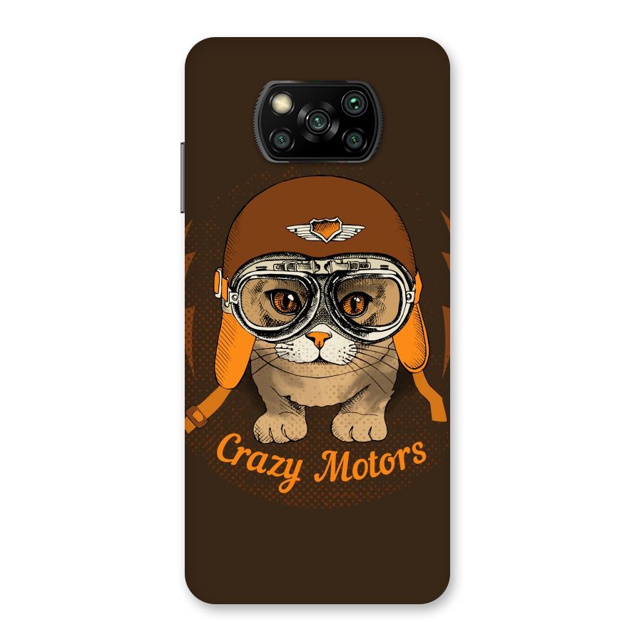 Crazy cat Back Case for Poco X3