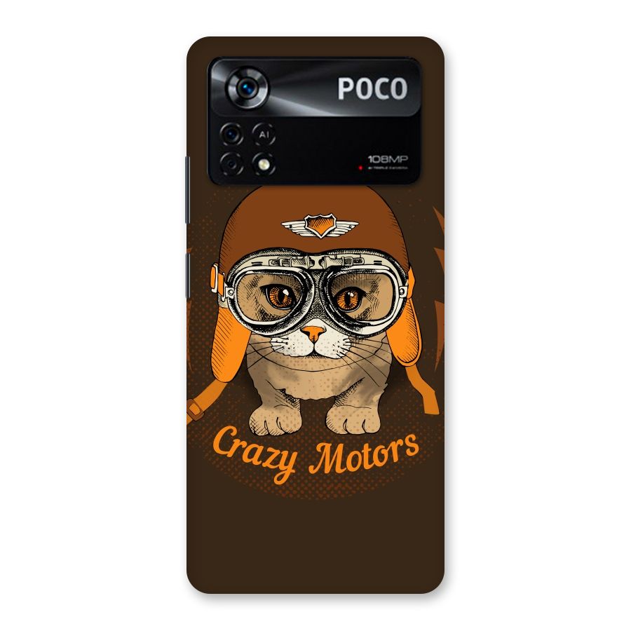 Crazy cat Back Case for Poco X4 Pro 5G