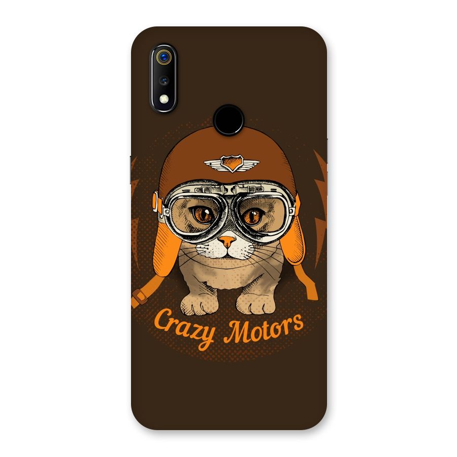 Crazy cat Back Case for Realme 3