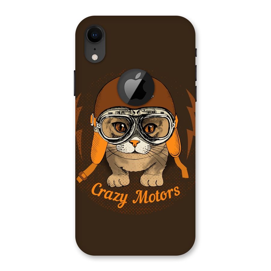Crazy cat Back Case for iPhone XR Logo Cut