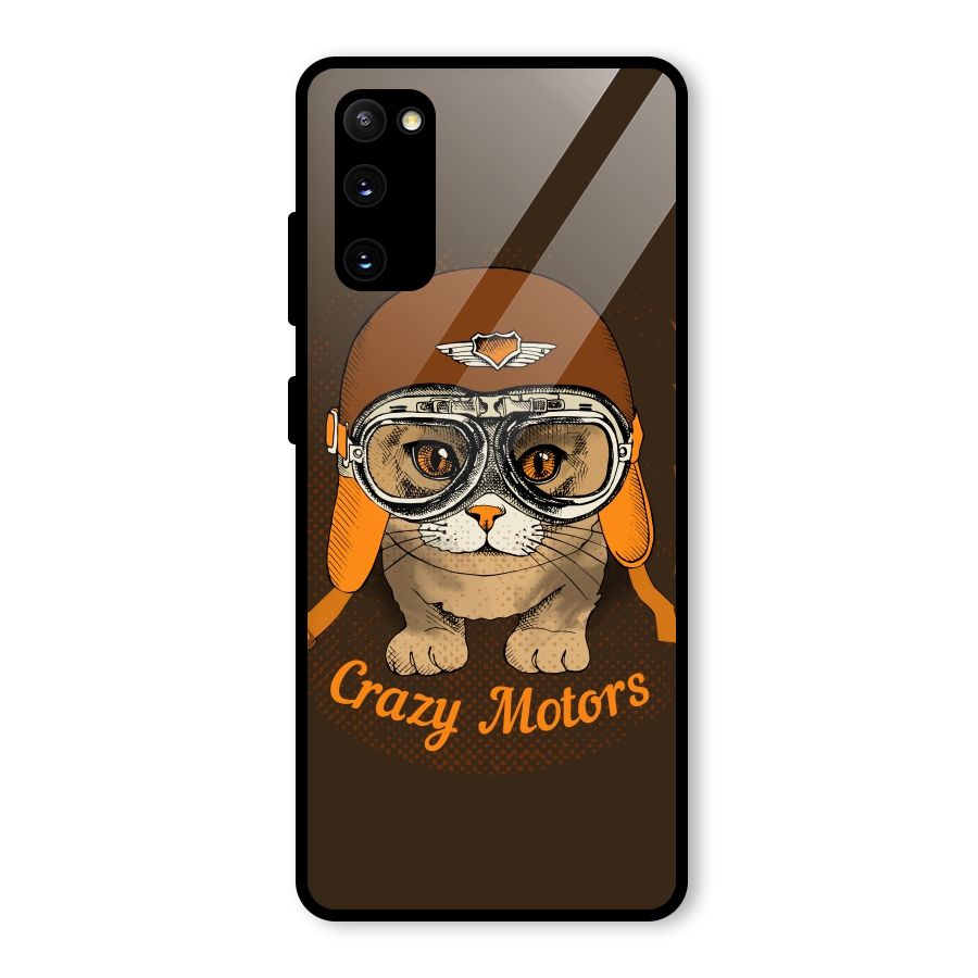 Crazy cat Glass Back Case for Galaxy S20 FE 5G