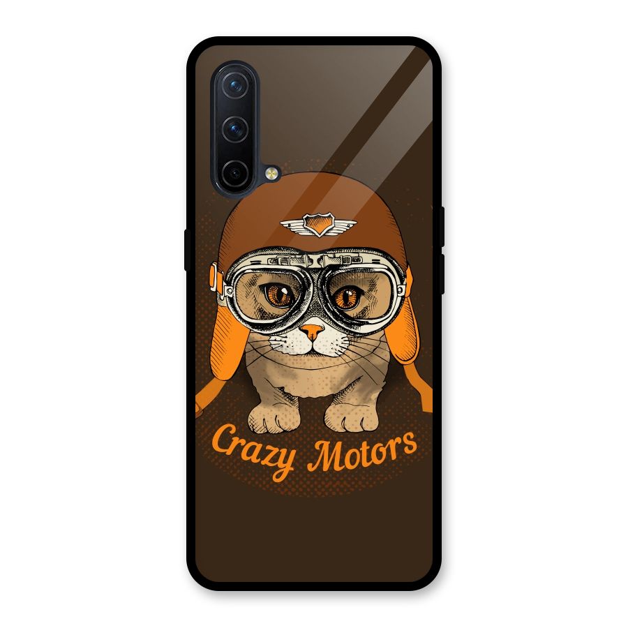 Crazy cat Glass Back Case for OnePlus Nord CE 5G