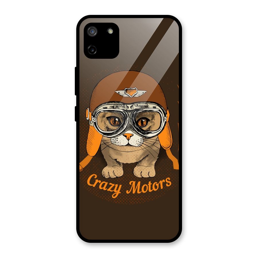 Crazy cat Glass Back Case for Realme C11