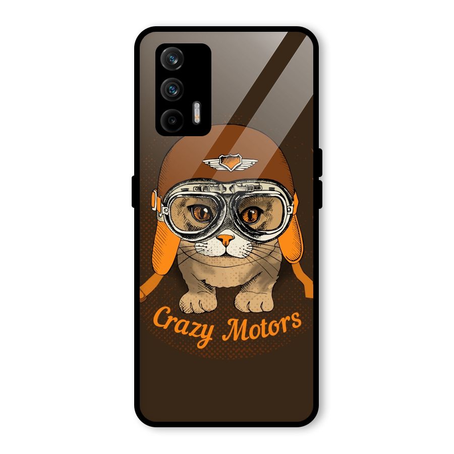 Crazy cat Glass Back Case for Realme GT 5G