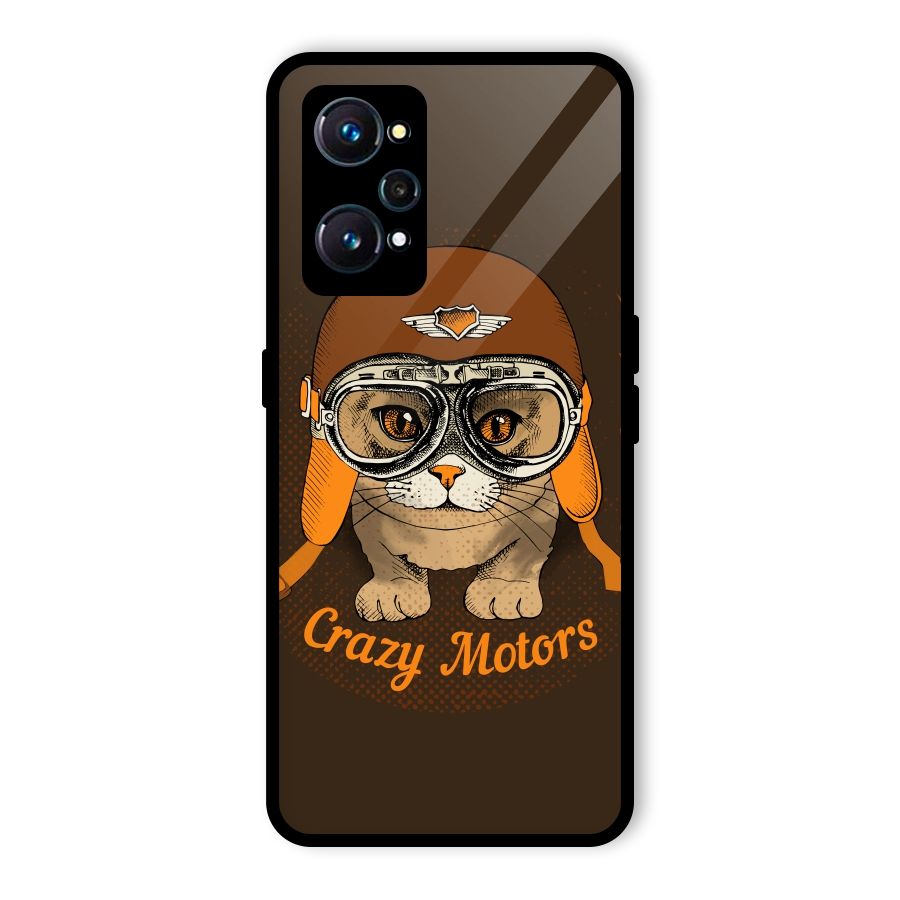 Crazy cat Glass Back Case for Realme GT Neo2
