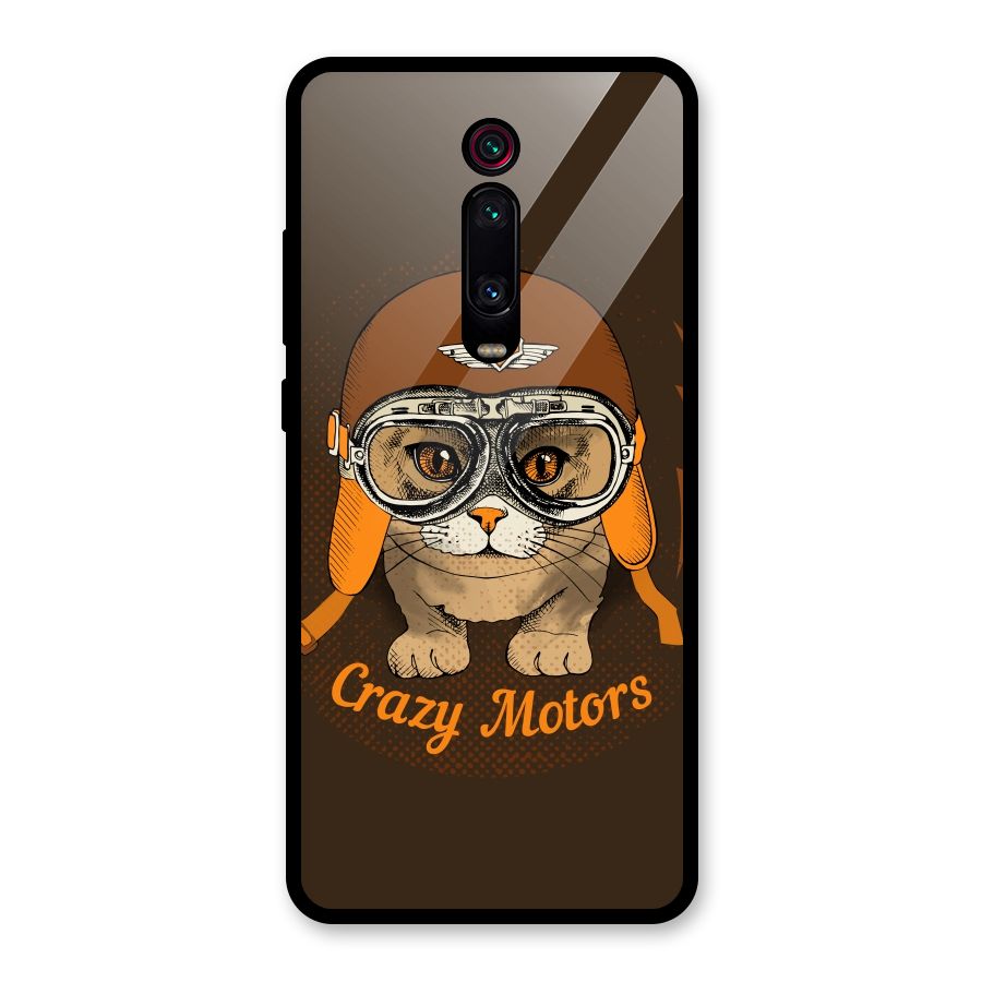 Crazy cat Glass Back Case for Redmi K20