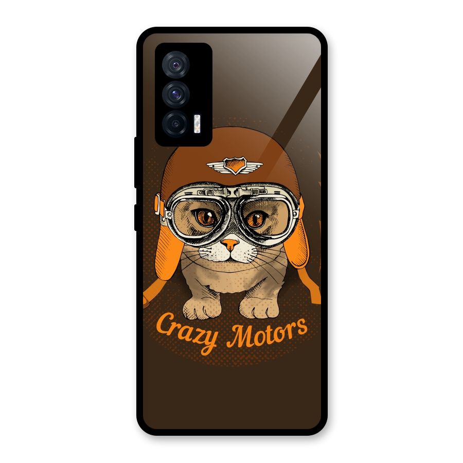 Crazy cat Glass Back Case for Vivo iQOO 7 5G