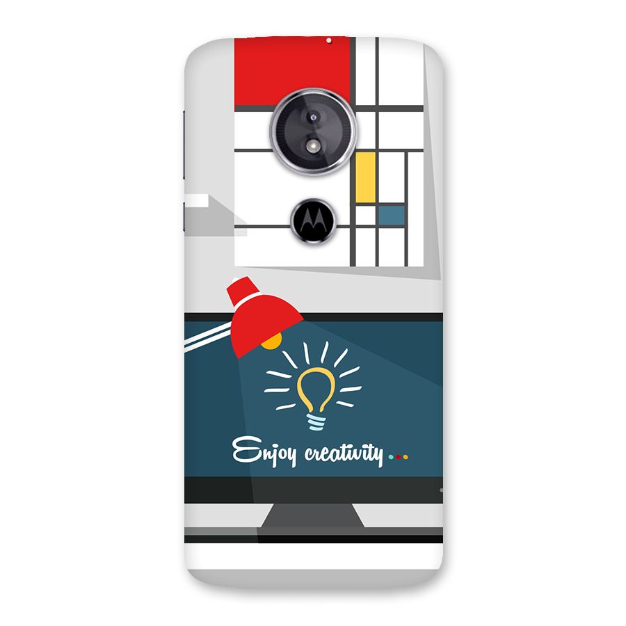Creative Workspace Design Back Case for Moto E5