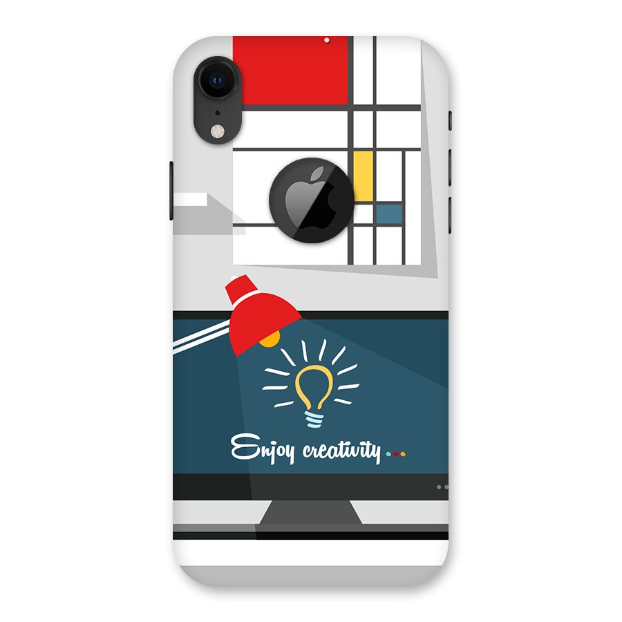 Creative Workspace Design Back Case for iPhone XR Logo Cut