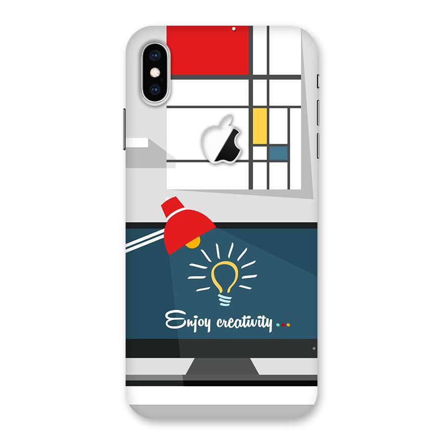 Creative Workspace Design Back Case for iPhone XS Max Apple Cut
