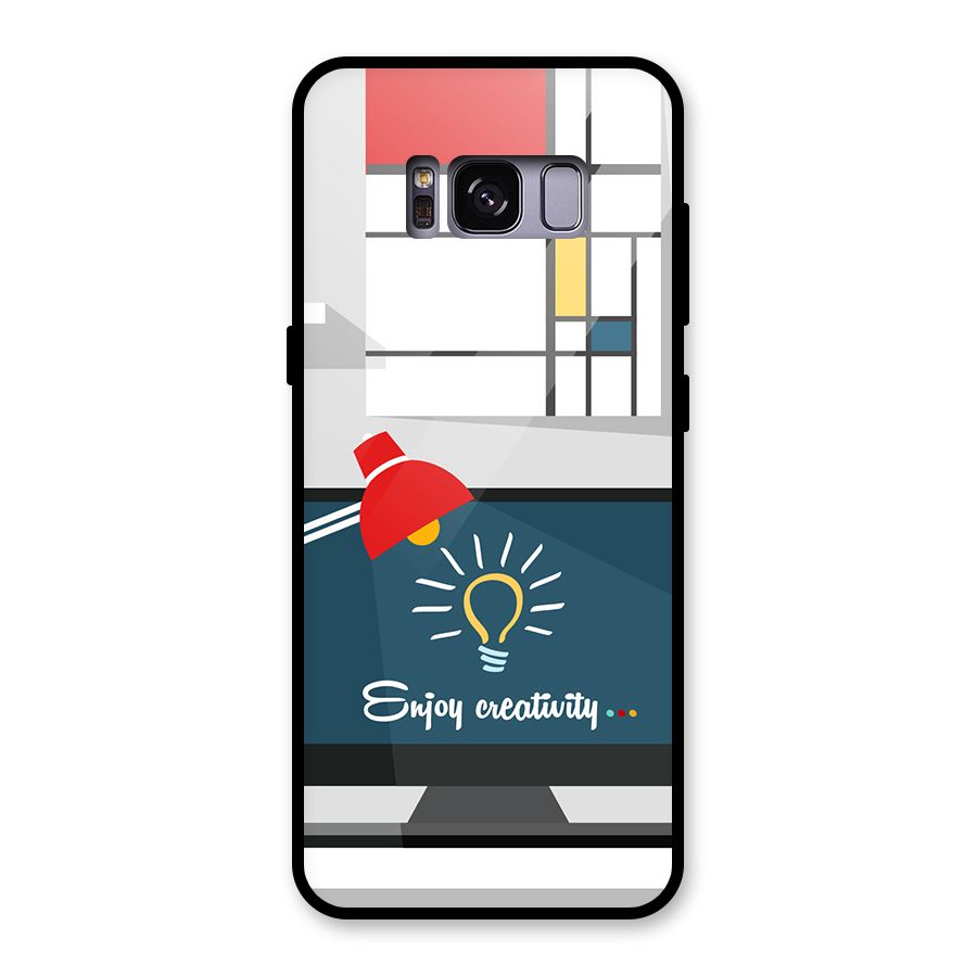 Creative Workspace Design Glass Back Case for Galaxy S8