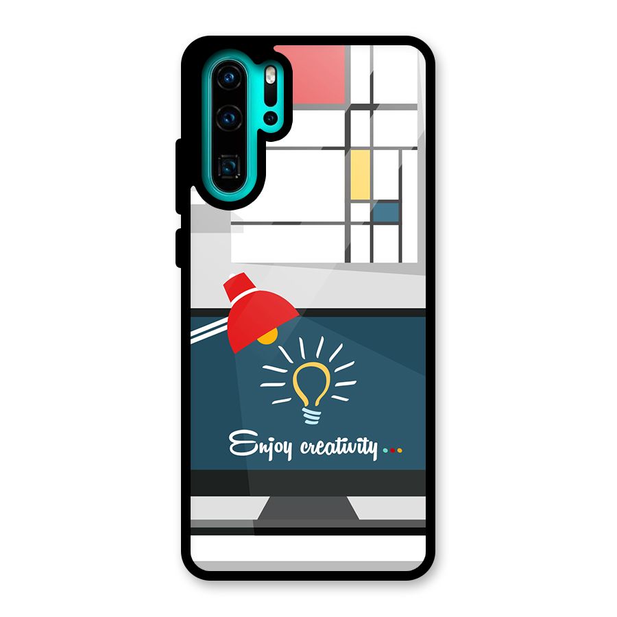 Creative Workspace Design Glass Back Case for Huawei P30 Pro