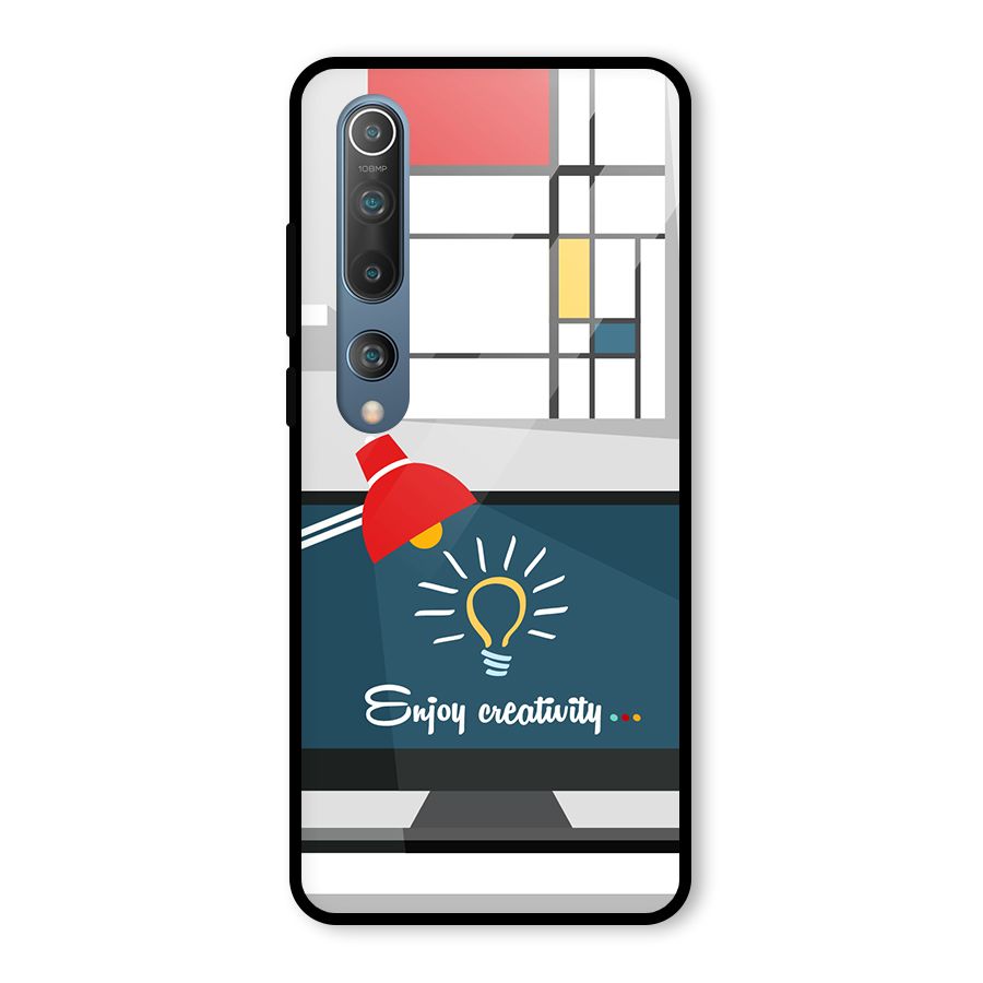 Creative Workspace Design Glass Back Case for Mi 10