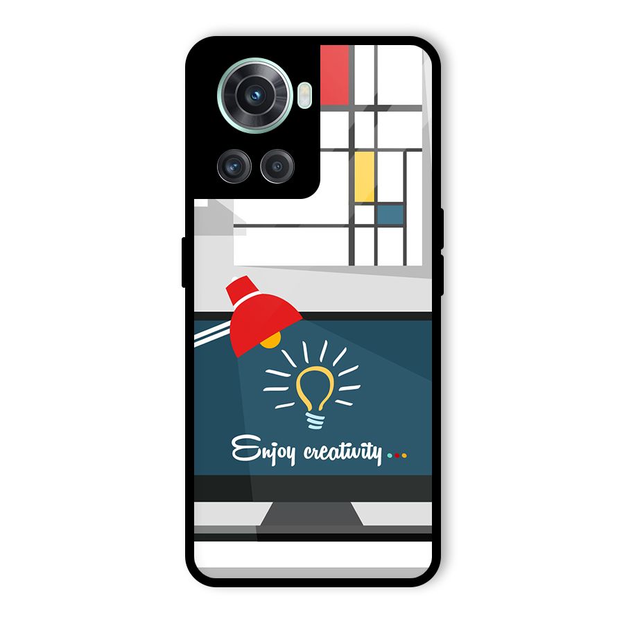Creative Workspace Design Glass Back Case for OnePlus 10R