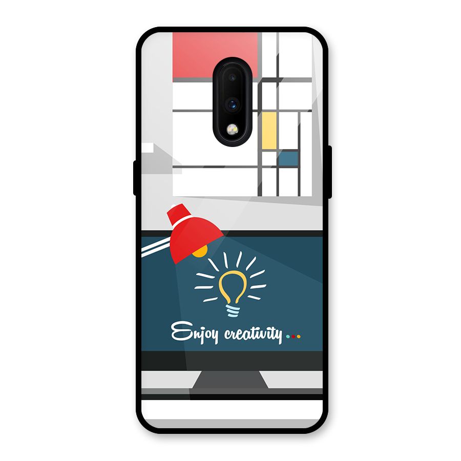 Creative Workspace Design Glass Back Case for OnePlus 7