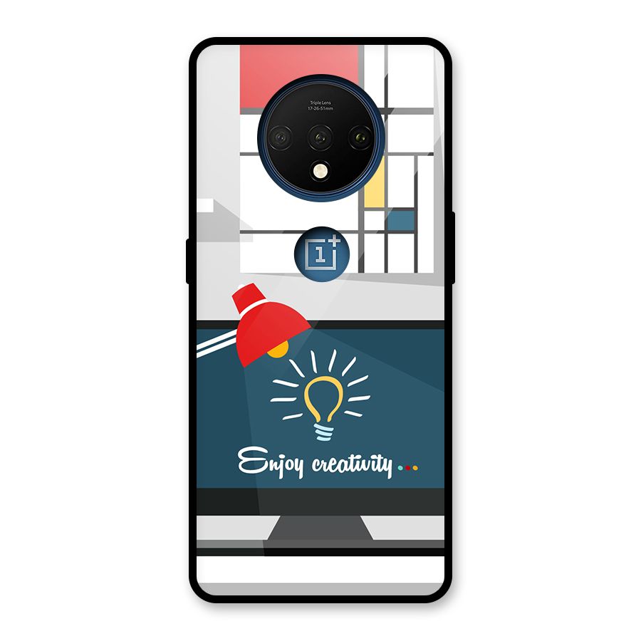 Creative Workspace Design Glass Back Case for OnePlus 7T