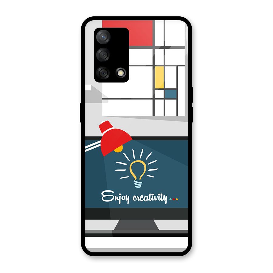 Creative Workspace Design Glass Back Case for Oppo F19