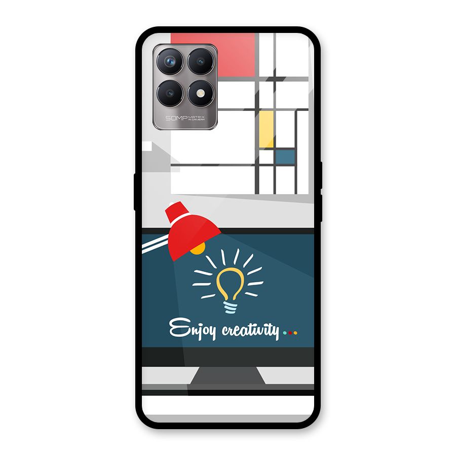 Creative Workspace Design Glass Back Case for Realme Narzo 50