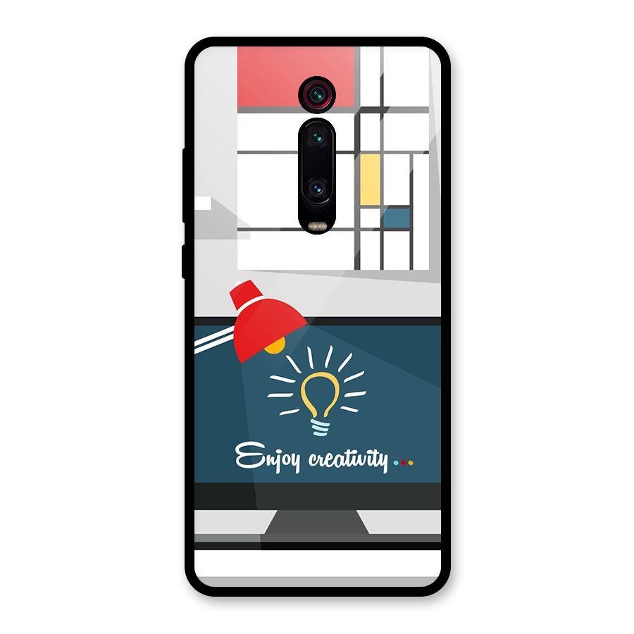 Creative Workspace Design Glass Back Case for Redmi K20