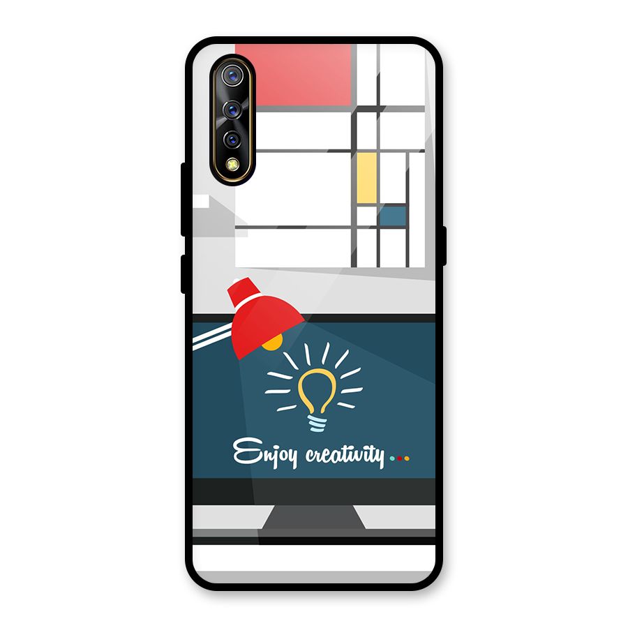 Creative Workspace Design Glass Back Case for Vivo S1
