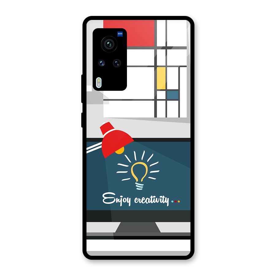 Creative Workspace Design Glass Back Case for Vivo X60 Pro