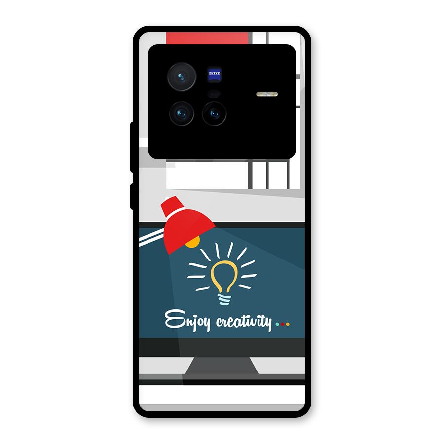 Creative Workspace Design Glass Back Case for Vivo X80