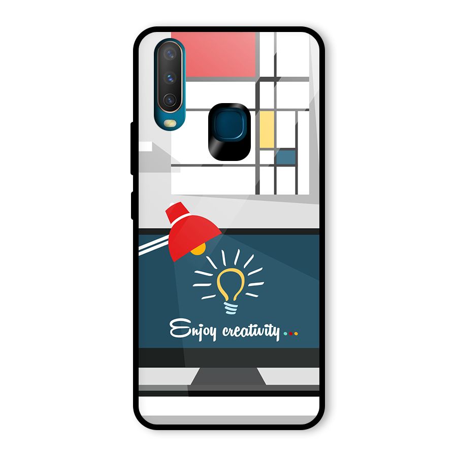 Creative Workspace Design Glass Back Case for Vivo Y15