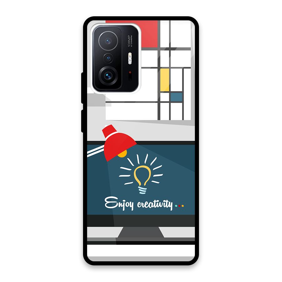 Creative Workspace Design Glass Back Case for Xiaomi 11T Pro