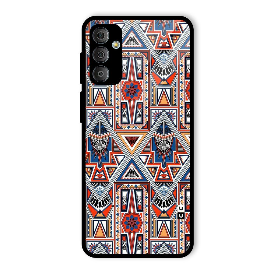 Creative Aztec Art Glass Back Case for Galaxy F23