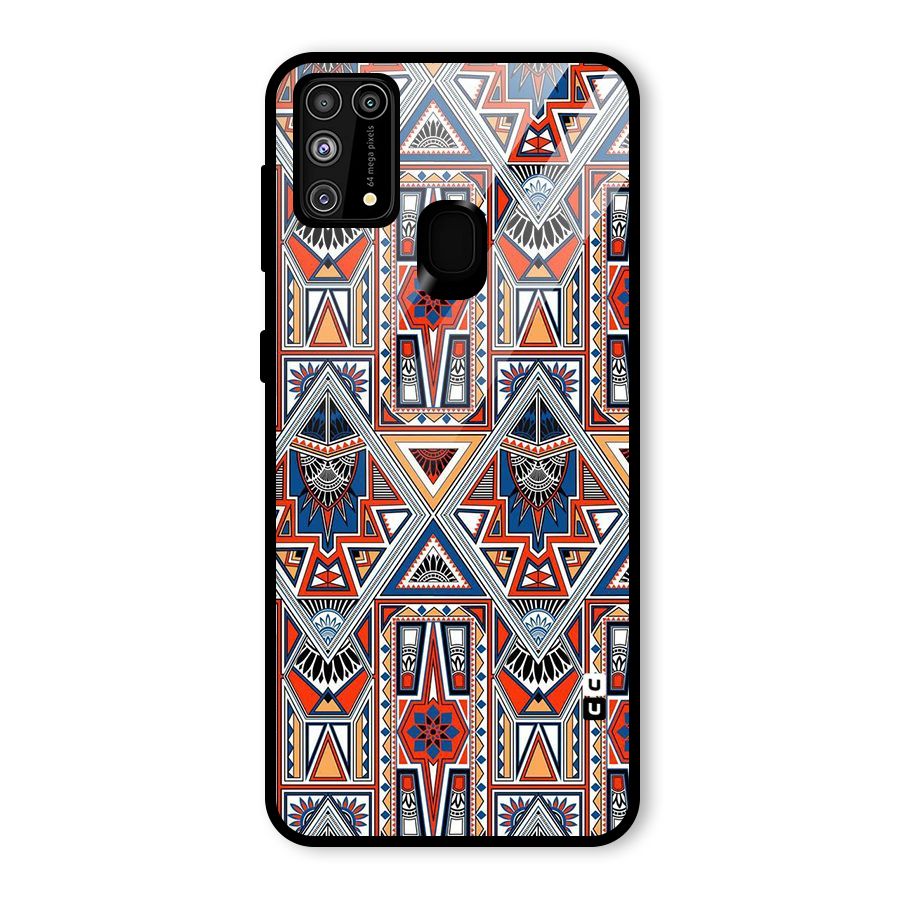 Creative Aztec Art Glass Back Case for Galaxy M31