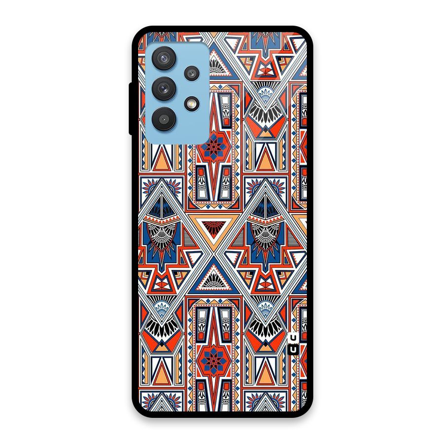 Creative Aztec Art Glass Back Case for Galaxy M32 5G