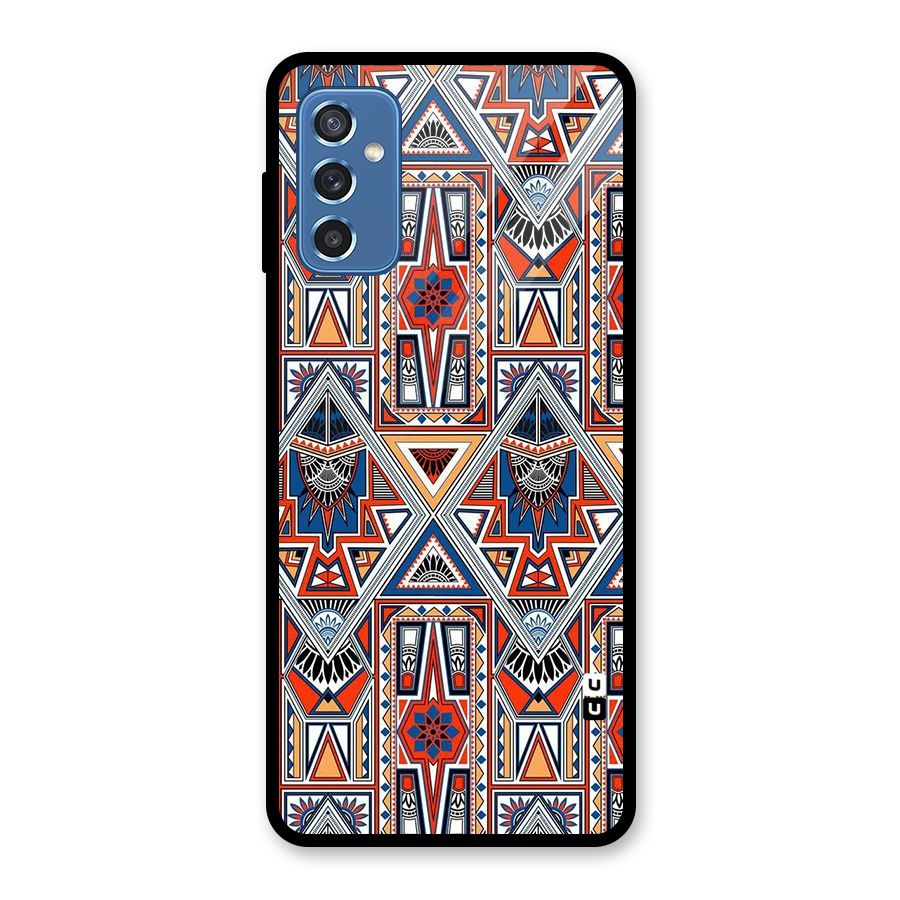 Creative Aztec Art Glass Back Case for Galaxy M52 5G