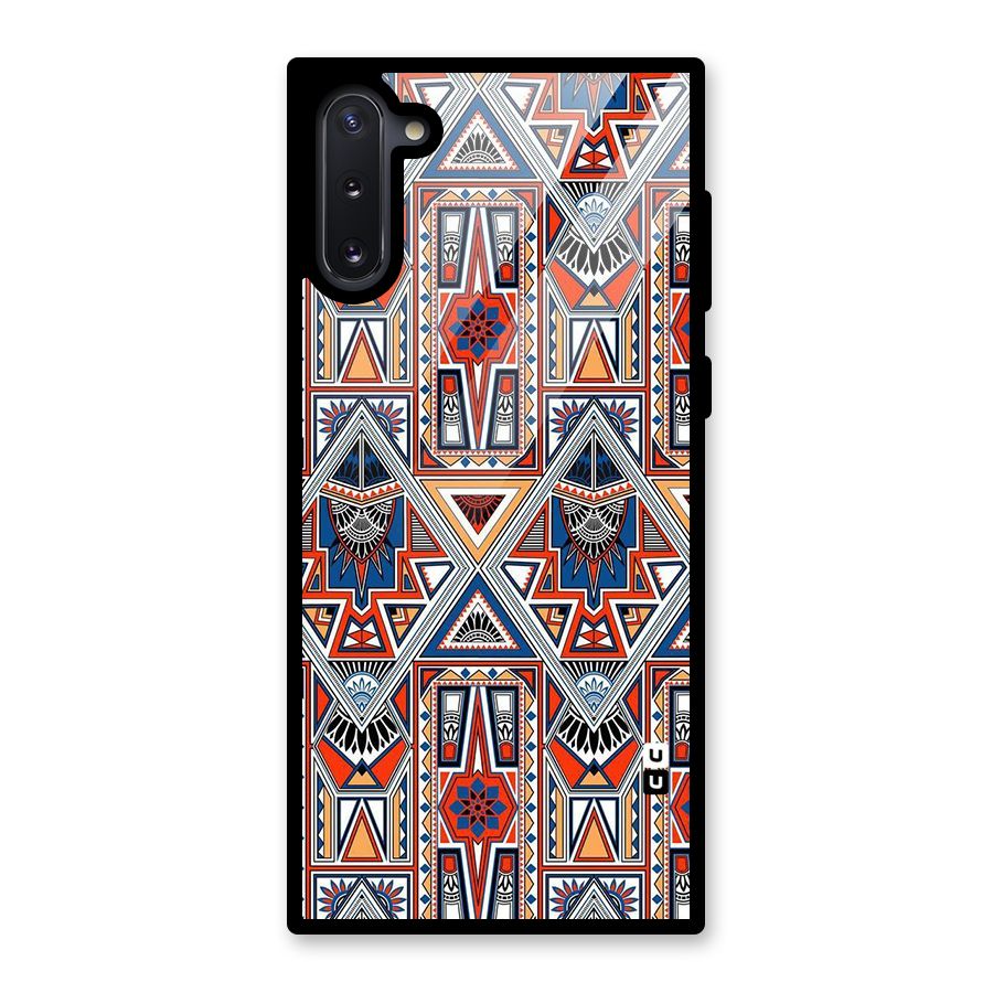 Creative Aztec Art Glass Back Case for Galaxy Note 10