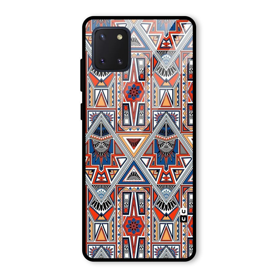Creative Aztec Art Glass Back Case for Galaxy Note 10 Lite