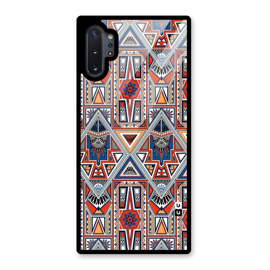 Creative Aztec Art Glass Back Case for Galaxy Note 10 Plus