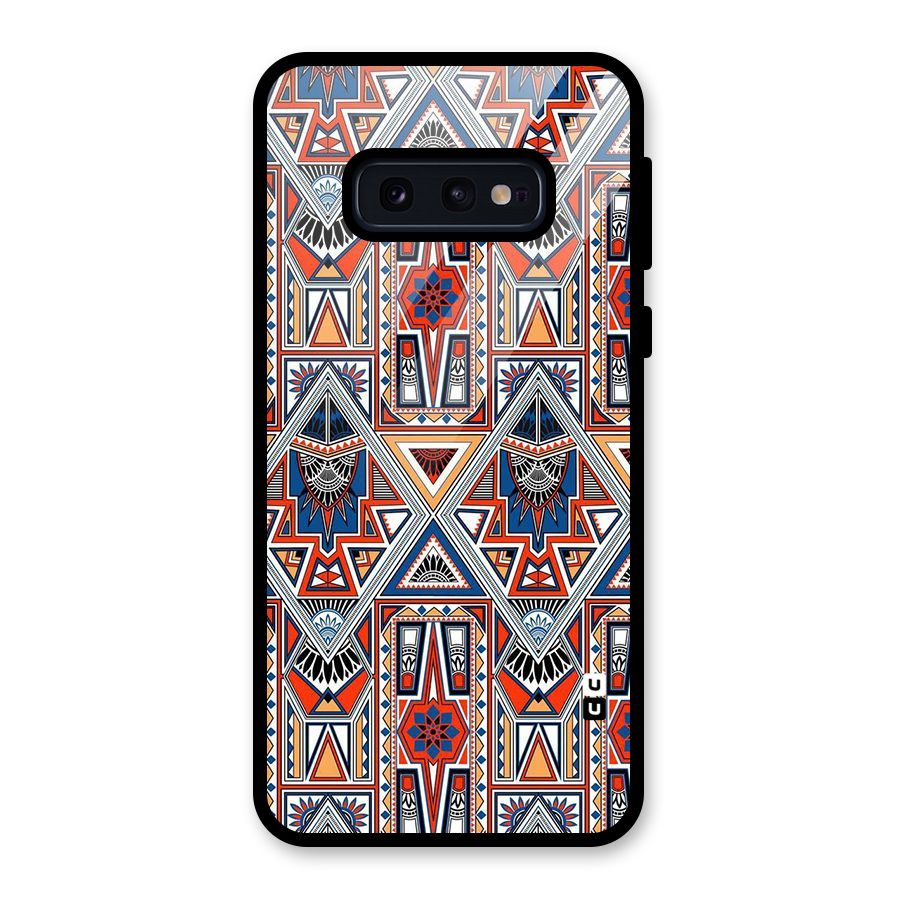 Creative Aztec Art Glass Back Case for Galaxy S10e