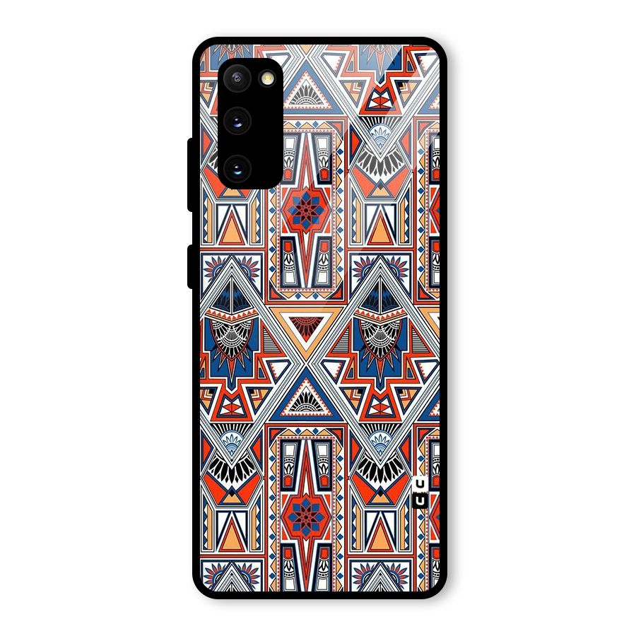 Creative Aztec Art Glass Back Case for Galaxy S20 FE 5G