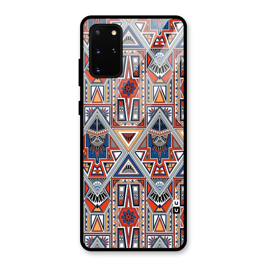 Creative Aztec Art Glass Back Case for Galaxy S20 Plus