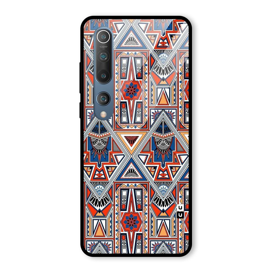 Creative Aztec Art Glass Back Case for Mi 10