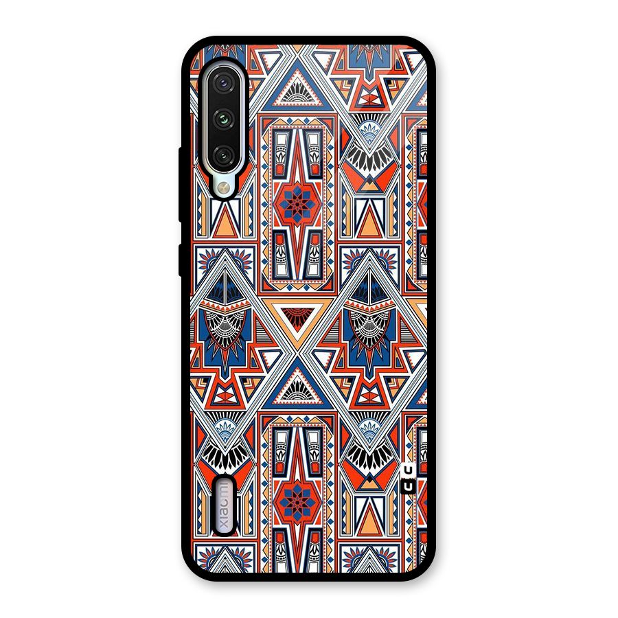 Creative Aztec Art Glass Back Case for Mi A3