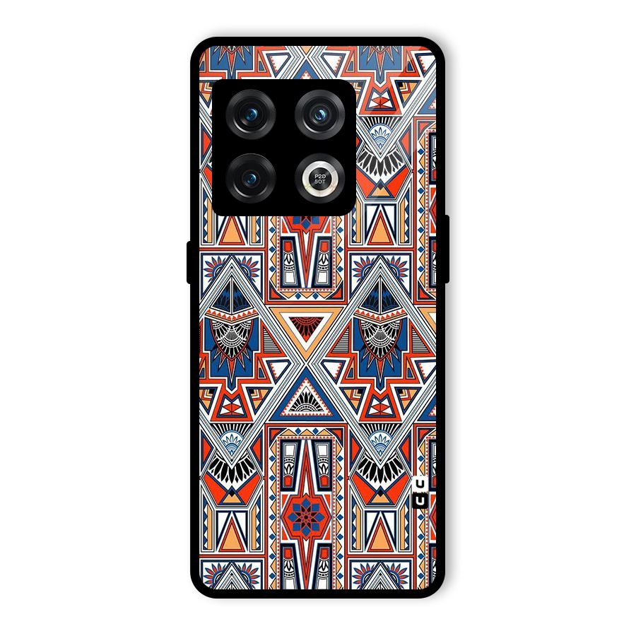 Creative Aztec Art Glass Back Case for OnePlus 10 Pro 5G
