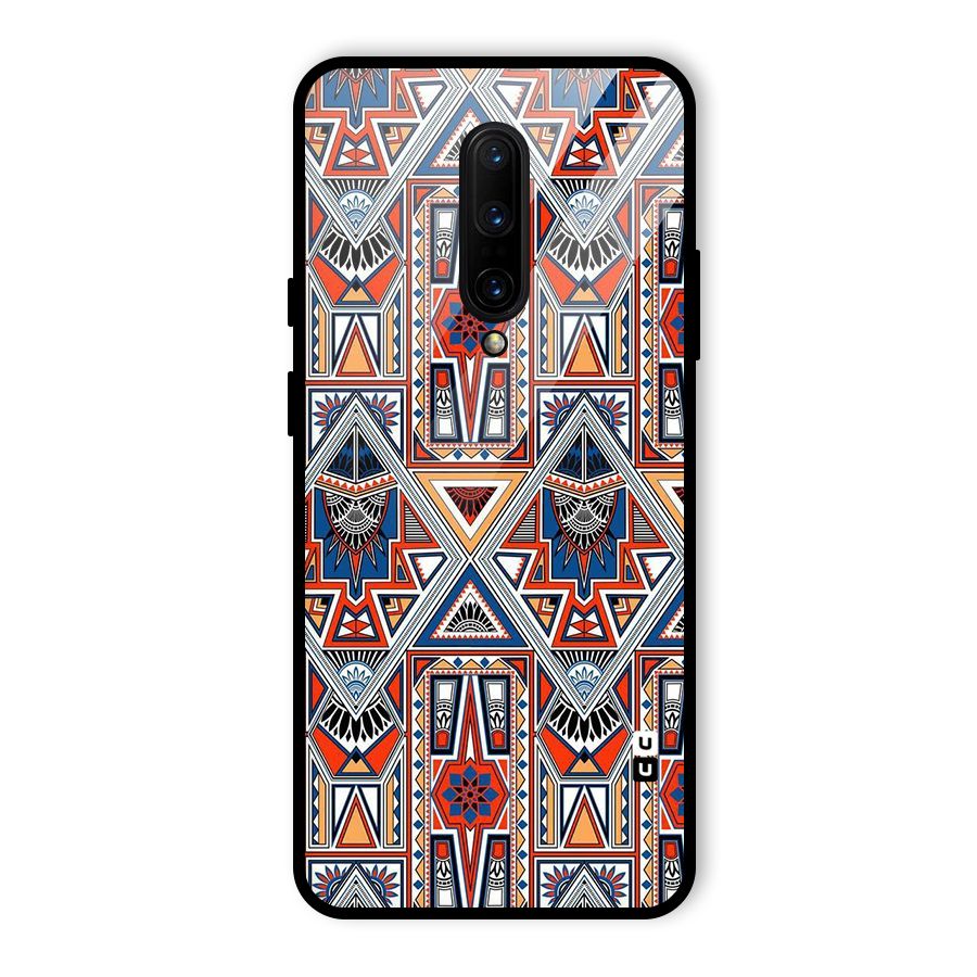 Creative Aztec Art Glass Back Case for OnePlus 7 Pro