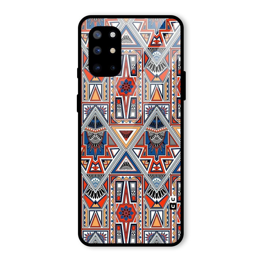 Creative Aztec Art Glass Back Case for OnePlus 8T