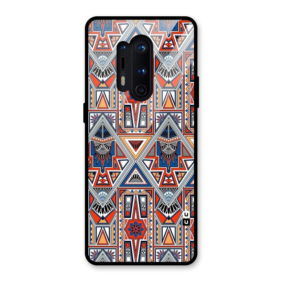 Creative Aztec Art Glass Back Case for OnePlus 8 Pro