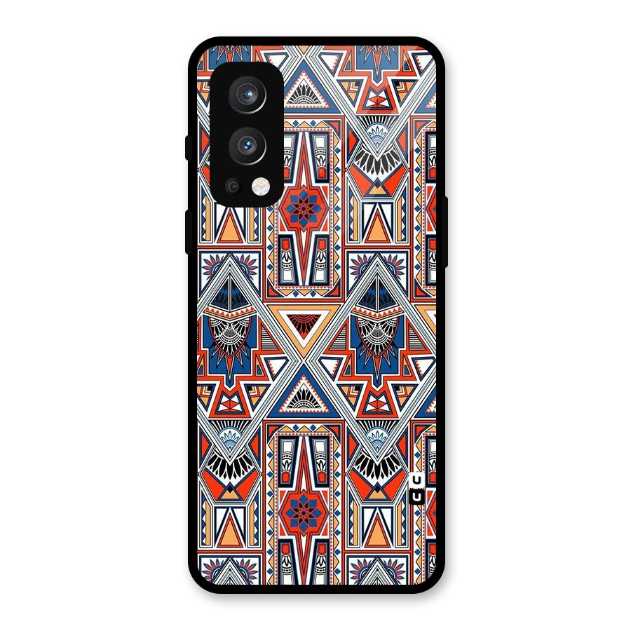 Creative Aztec Art Glass Back Case for OnePlus Nord 2 5G